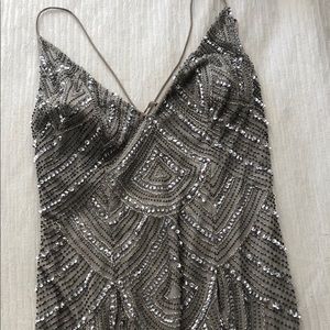 Sparkling grey maxi dress